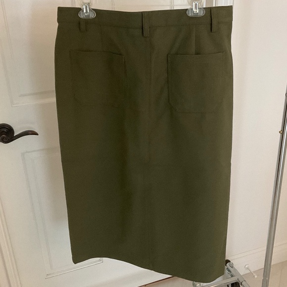 Amour Vert Lina Organic Cotton Skirt in Calla Green - Picture 7 of 8